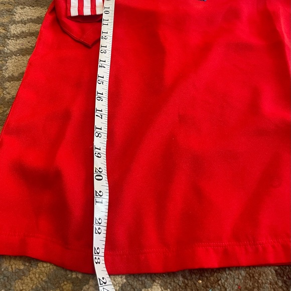 Adidas Red 3 Stripes Tee Jersey - Picture 6 of 13
